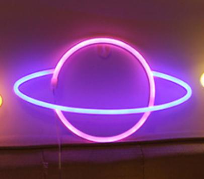 Planet Neon Light Blue+Pink