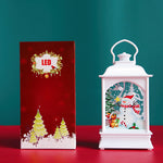 Christmas Mini LED Light Up Lantern Xmas Santa Claus Table Lamp Ornament Decor