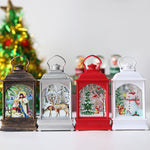 Christmas Mini LED Light Up Lantern Xmas Santa Claus Table Lamp Ornament Decor