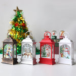 Christmas Mini LED Light Up Lantern Xmas Santa Claus Table Lamp Ornament Decor