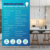 Bulb 9W LED Light - Warm White - B22